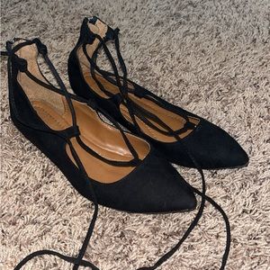 Black Candie’s Tie Up Flats